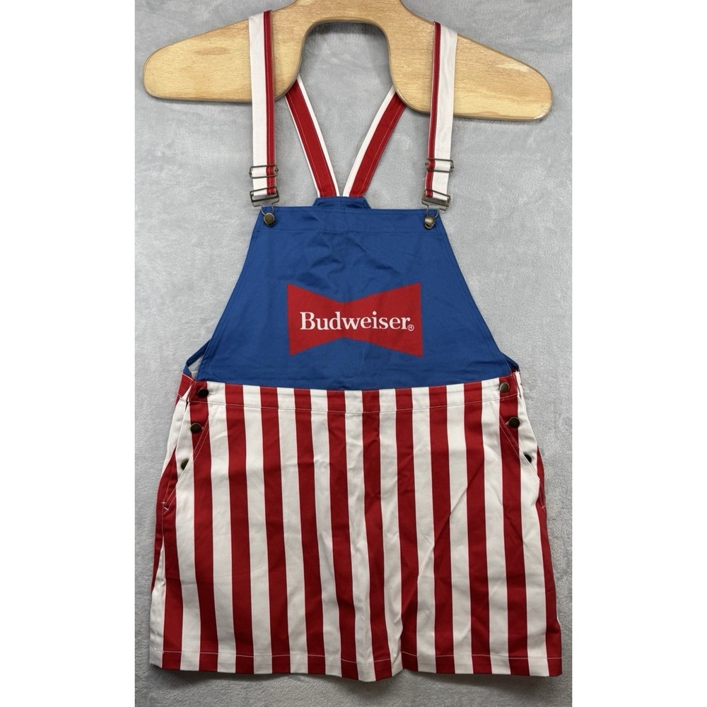 Shinesty Budweiser July 4th Americana Overall Apron USA‎ Size XL NWT RARE